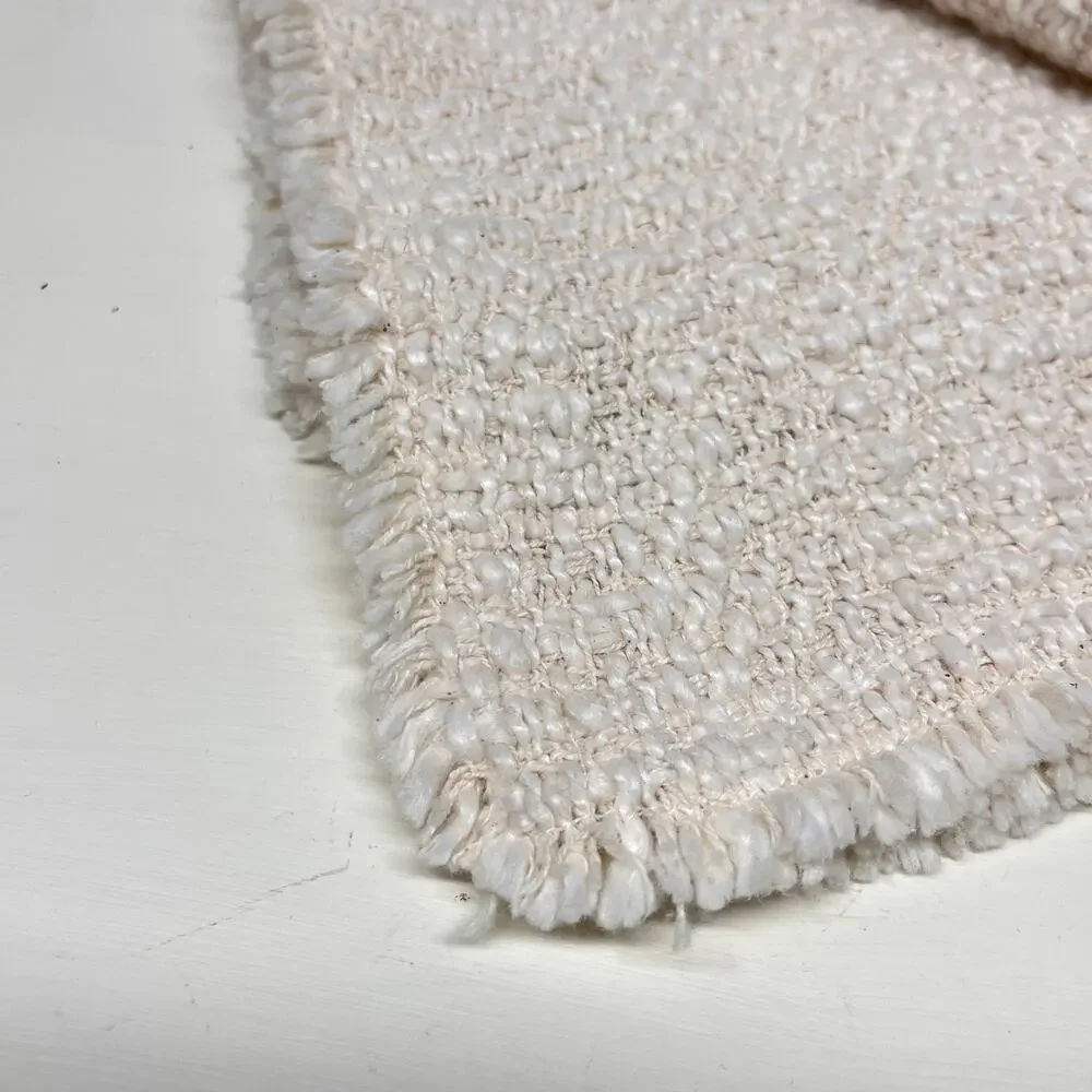 Shabby Chic Cream Table Runner Frayed Edges